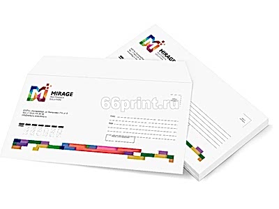 заказать печать 500 конвертов «E65» 4+0