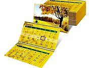 заказать печать 1 000 календарей квартальных трехблочных, стандартная сетка, 3 пружины