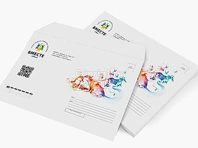 заказать печать 1 000 конвертов «C4» 4+0