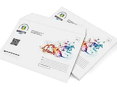 заказать печать 3 000 конвертов «C4» 4+0