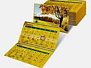 заказать печать 500 календарей квартальных трехблочных, стандартная сетка, 3 пружины