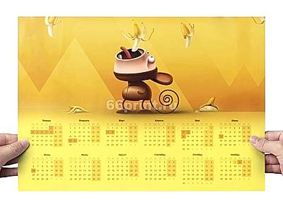 заказать печать 150 календарей плакатов «A3» 