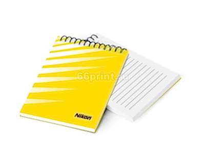 заказать печать 500 блокнотов  «А6», 60 листов, 1+1