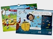 заказать печать 300 календарей настенных перекидных горизонтальных «А3» 13 листов, 4+0