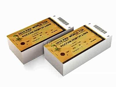 заказать печать 2 500 билетов 105x50 мм.