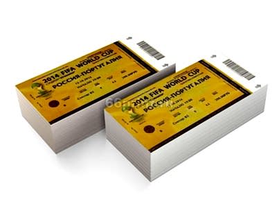 заказать печать 1 500 билетов 105x50 мм.