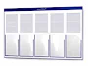 заказать печать Информационная доска, 1220х760 мм., 5 карманов