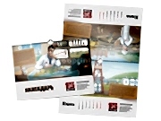 заказать печать 1 000 календарей настенных перекидных горизонтальных «А3» 7 листов, 4+4