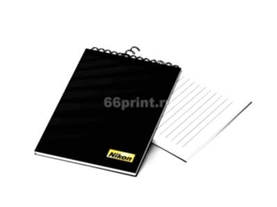 заказать печать 300 блокнотов «А6», 30 листов, 1+1