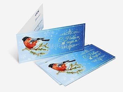 заказать печать 1 000 открыток «Евро», в развороте «420х100» полноцветная печать с обеих сторон