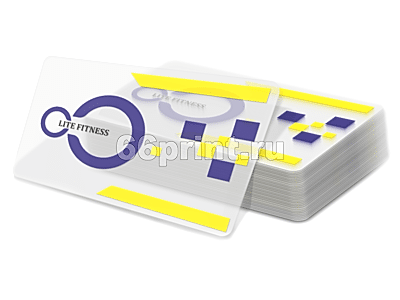 заказать печать 50 пластиковых карт, полноцветная печать с обеих сторон на прозрачном пластике