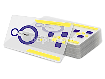 заказать печать 500 пластиковых карт, полноцветная печать с обеих сторон на прозрачном пластике