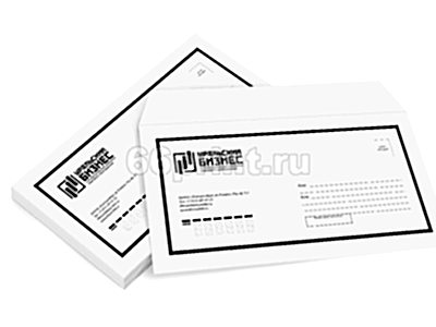 заказать печать 300 конвертов «E65» 1+0
