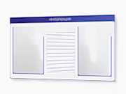 заказать печать Информационная доска, 740х430 мм., 2 кармана по краям