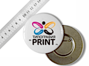 заказать печать 200 значков закатных, круглые, диаметр 78 мм., сублимационная печать