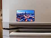 заказать печать 50 магнитов «86х54 мм», белый ПВХ пластик, магнитный винил 0.3 мм