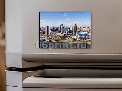 заказать печать 250 магнитов «100х70 мм», белый ПВХ пластик, магнитный винил 0.3 мм