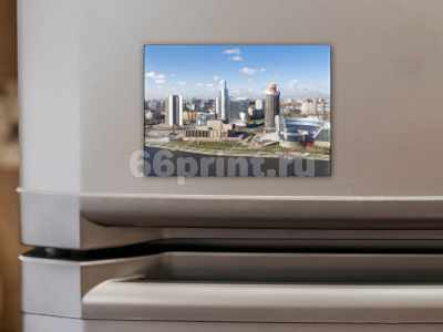 заказать печать 100 магнитов «100х70 мм», белый ПВХ пластик, магнитный винил 0.3 мм