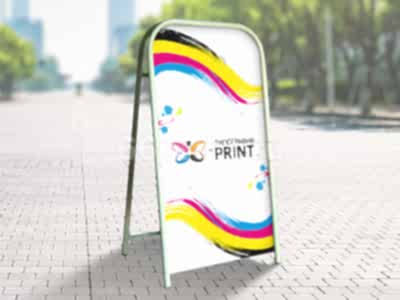 заказать печать Штендер односторонний, прямоугольный 1180x660 мм, рекламное поле 1170*600 мм