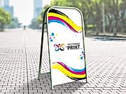 заказать печать Штендер односторонний, прямоугольный 1180x660 мм, рекламное поле 1170*600 мм