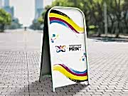 заказать печать Штендер двухсторонний, прямоугольный 1180x660 мм, рекламное поле 1170*600 мм