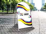 заказать печать Штендер односторонний, арочный 1300x660 мм, рекламное поле 1170*600 мм