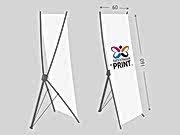 заказать печать Х баннер (Паук) 60х160 см. (конструкция + баннер с печатью 1440 dpi)