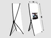 заказать печать Х баннер (Паук) 80х180 см. (конструкция + баннер с печатью 1440 dpi)