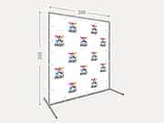 заказать печать Пресс волл 200х200 см. (конструкция + баннер с печатью 720 dpi)