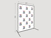 заказать печать Пресс волл 250х200 см. (конструкция + баннер с печатью 720 dpi)