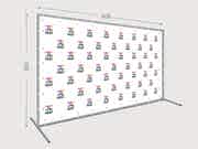 заказать печать Пресс волл 300х600 см. (конструкция + баннер с печатью 720 dpi)