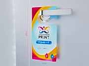 заказать печать 36000 ярлыков на ручку двери, форма № 3 «215х94 мм», 4+4, бумага 150 г/м²