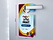 заказать печать 24000 ярлыков на ручку двери, форма № 3 «215х94 мм», 4+4, бумага 150 г/м²