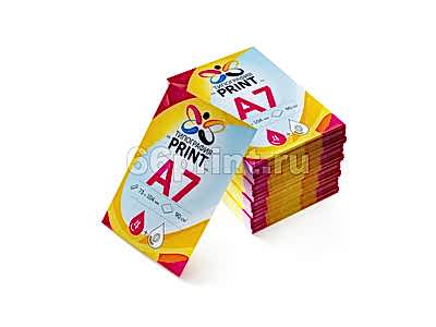 заказать печать 10000 листовок «А7», 4+0