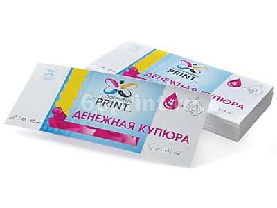 заказать печать 1000 листовок «Денежная купюра», 4+0