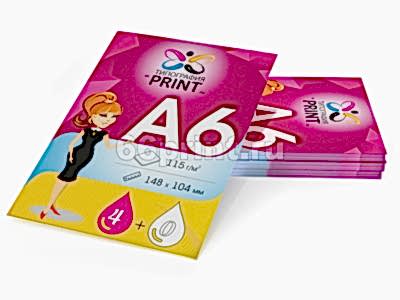 заказать печать 1000 листовок «А6», 4+0