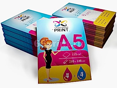 заказать печать 20 000 листовок «А5»