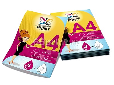 заказать печать 1 000 флаеров «А4», 4+0