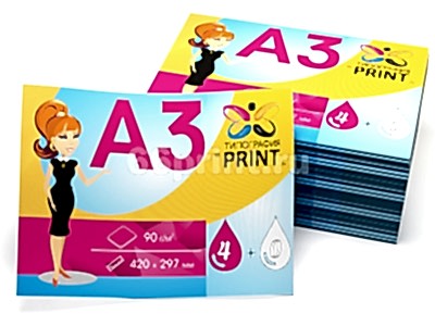 заказать печать 5000 листовок «А3», 4+0