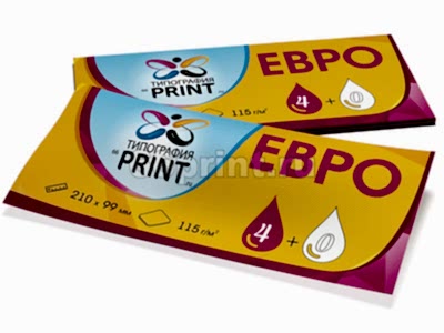 заказать печать 120 флаеров «Евро», 4+0