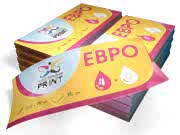 заказать печать 15000 флаеров «Евро», 4+0