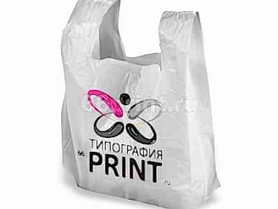 заказать печать 200 000 пакетов майка ПНД, 28/14 х 55, 17 мкм, цветность печати 2+0