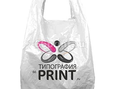 заказать печать 50 000 пакетов майка ПНД, 28/14 х 55, 20 мкм, цветность печати 2+0