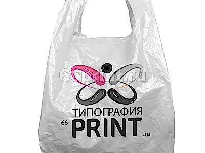 заказать печать 7 500 пакетов майка ПНД, 37/20 х 65, 20 мкм, цветность печати 2+0