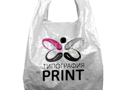 заказать печать 50 000 пакетов майка ПНД, 37/20 х 65, 20 мкм, цветность печати 2+0