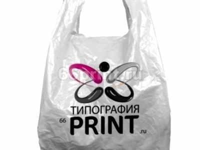 заказать печать 100 000 пакетов майка ПНД, 37/20 х 65, 20 мкм, цветность печати 2+0