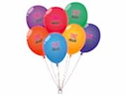 заказать печать 200 воздушных шаров, красочность печати 2+0
