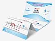 заказать печать 1 000 календарей квартальных трехблочных, стандартная сетка, 3 пружины