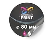 заказать печать 1 000 круглых наклеек, Ø 80мм